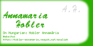annamaria hobler business card